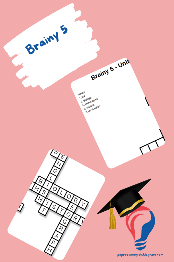 Brainy 5 – Unit 6 – krzyżówki – Means of transport/Shops/Useful!_Clothes sizes