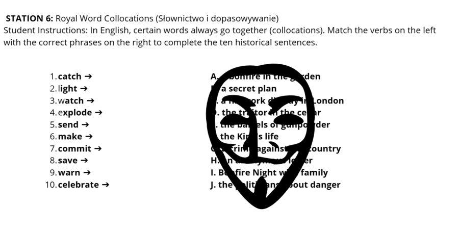 Guy Fawkes Day Escape Room