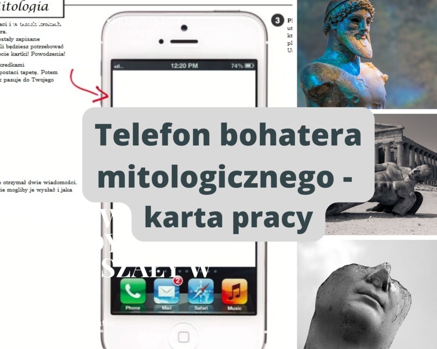 Telefon bohatera mitologicznego - karta pracy