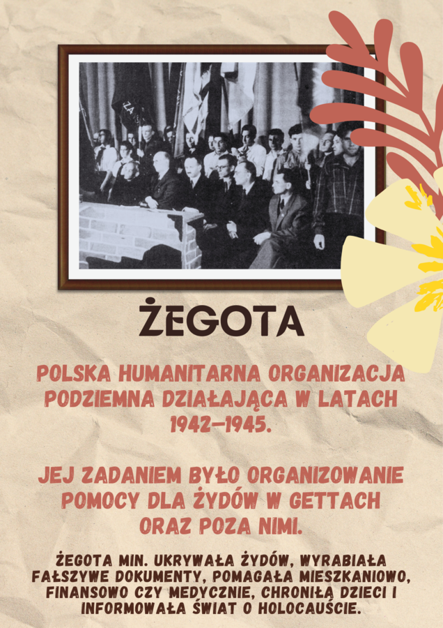 Gazetka szkolna Polacy ratujący żydów - 24 marca NARODOWY DZIEŃ PAMIĘCI POLAKÓW RATUJĄCYCH ŻYDÓW POD OKUPACJĄ NIEMIECKĄ