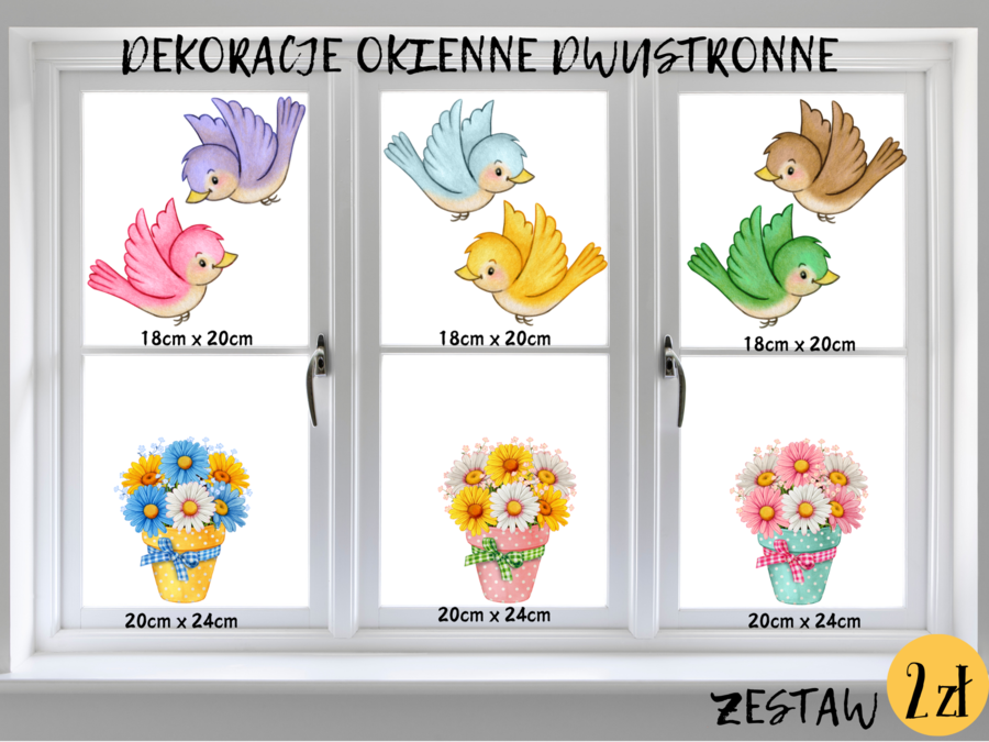 DWUSTRONNE ILUSTRACJE WIOSENNE