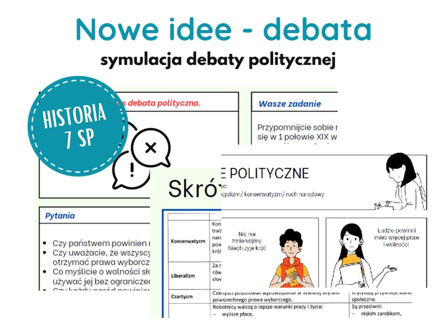 Nowe idee polityczne w 1 poł. XIX w. - materiały do debaty