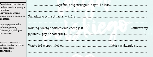 PROSTA CHARAKTERYSTYKA Z DRABINKĄ KONTROLNĄ. Materiał dla uczniów klas 4-6