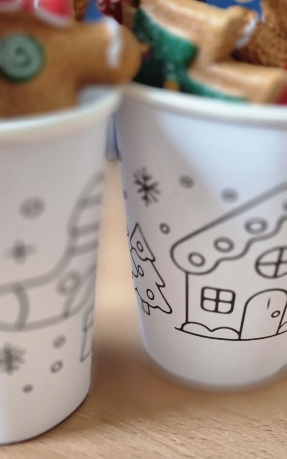 Świąteczne Szablony na Kubki Papierowe 200 ml – 12 Wzorów! | Kolorowanki | PDF do Druku