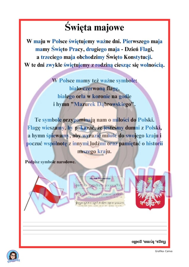 Święta majowe- klasa 1