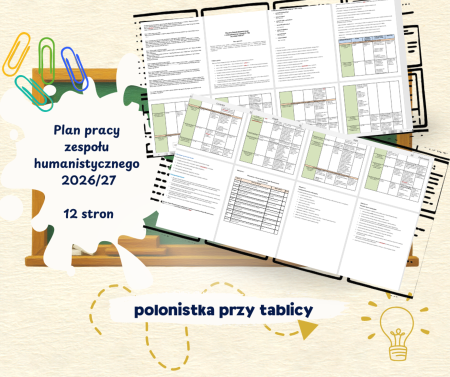 Gotowy Plan Pracy Zespołu Humanistycznego 2026/2027 (12 stron )