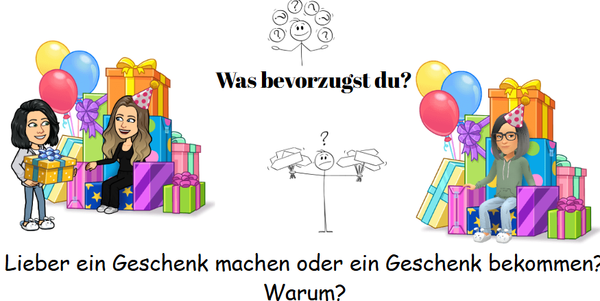 Was bevorzugst du? ....... oder .....? Warum? - j. niemiecki, Zadania do rozgadania - rozpisania uczniów