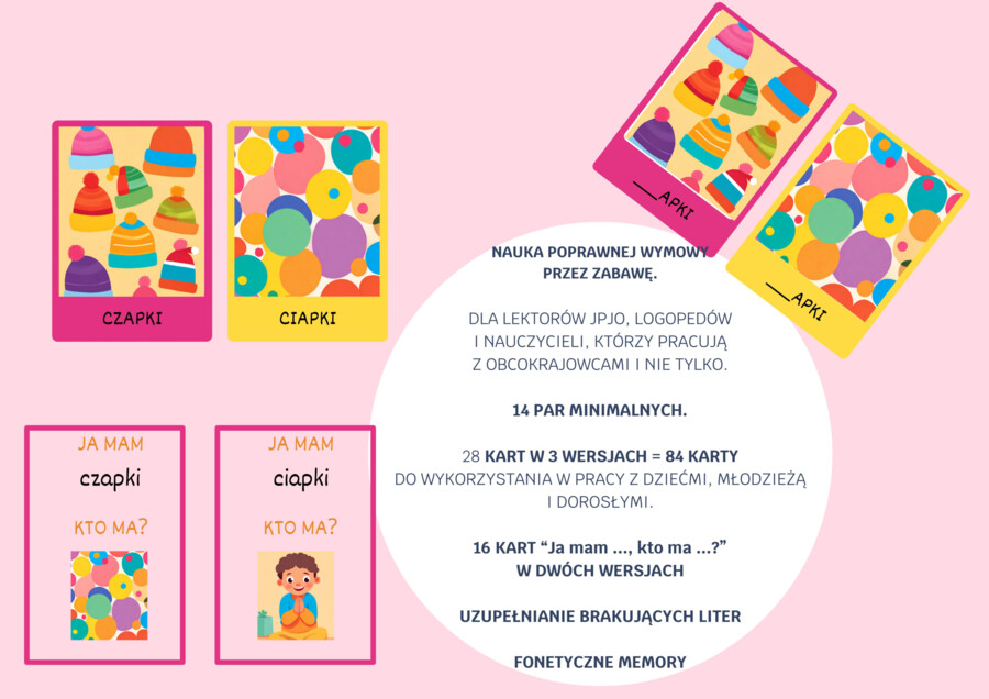 ZESTAW LOGOPEDYCZNY - szereg ciszący i szumiący.