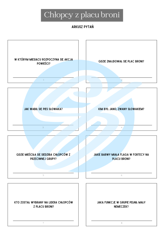 Chłopcy z Placu Broni – Ferenc Molnár | karty do lektury