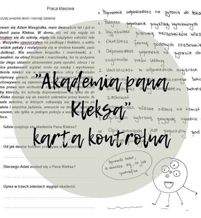 "Akademia Pana Kleksa" (karta kontrolna)