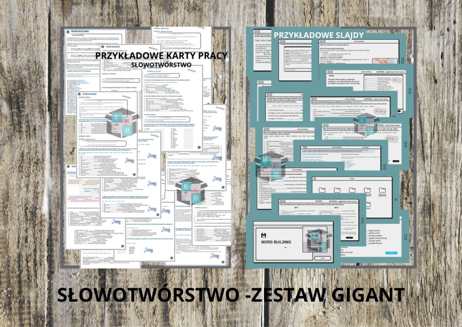 Słowotwórstwo - zestaw gigant. Matura rozszerzona i nie tylko :)