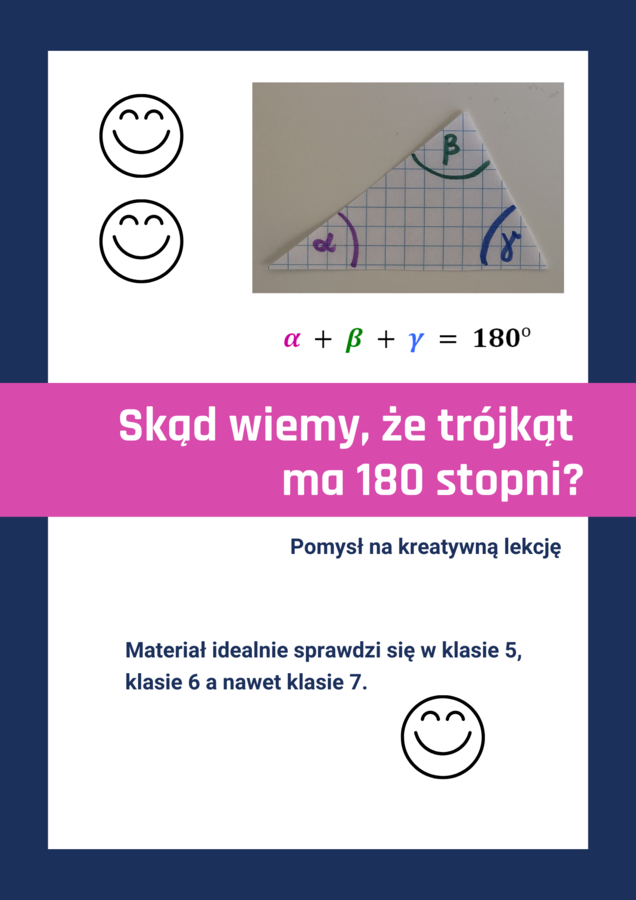 Suma miar kątów wewnętrznych w trójkącie. Pomysł na lekcję