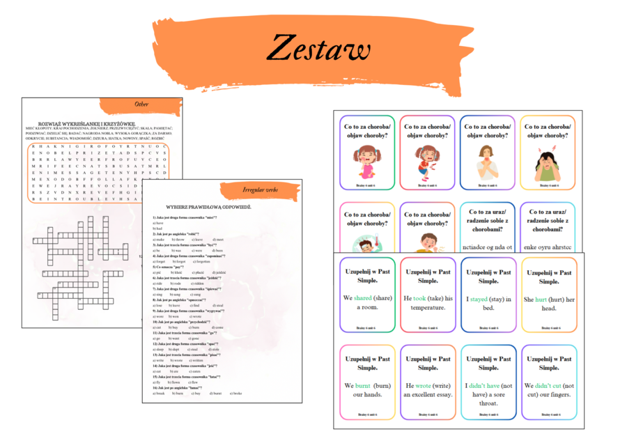 Brainy 6 unit 6 zestaw karty pracy + karty powtórzeniowe do gier