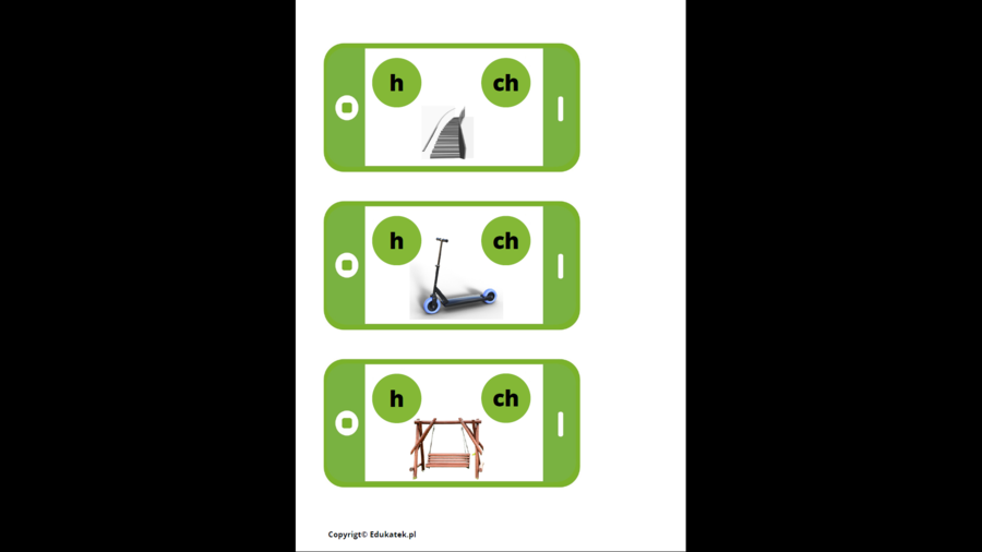 Klamerkowy telefon - ortografia ćwiczenia