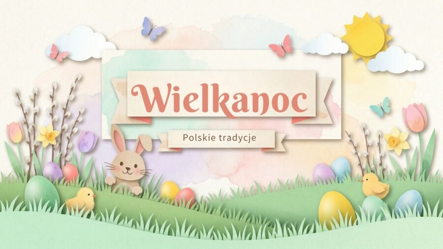 Wielkanoc - Polskie tradycje (gazetka szkolna / prezentacja, 19 plansz)
