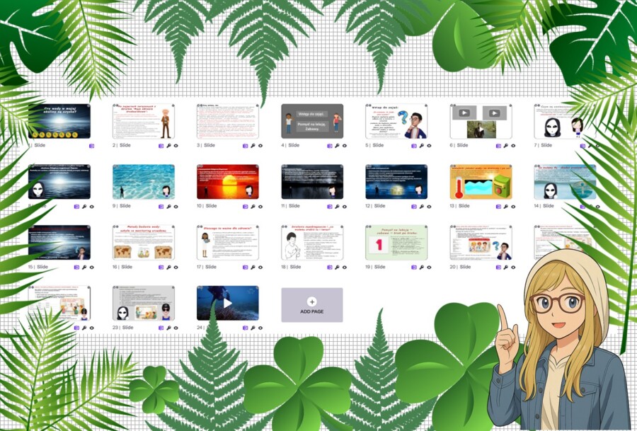 Prezentacja multimedialna w genial.ly „Czy wody w mojej okolicy są czyste?" Edukacja zdrowotna. Klasa 5. Dział „Moje zdrowie środowiskowe".