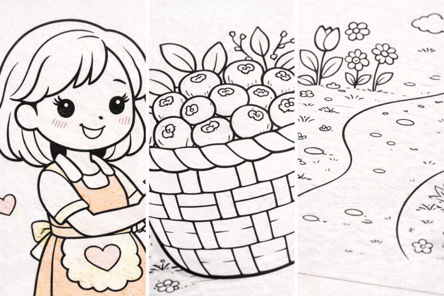 Bukiet dla mamy [Kolorowanka]