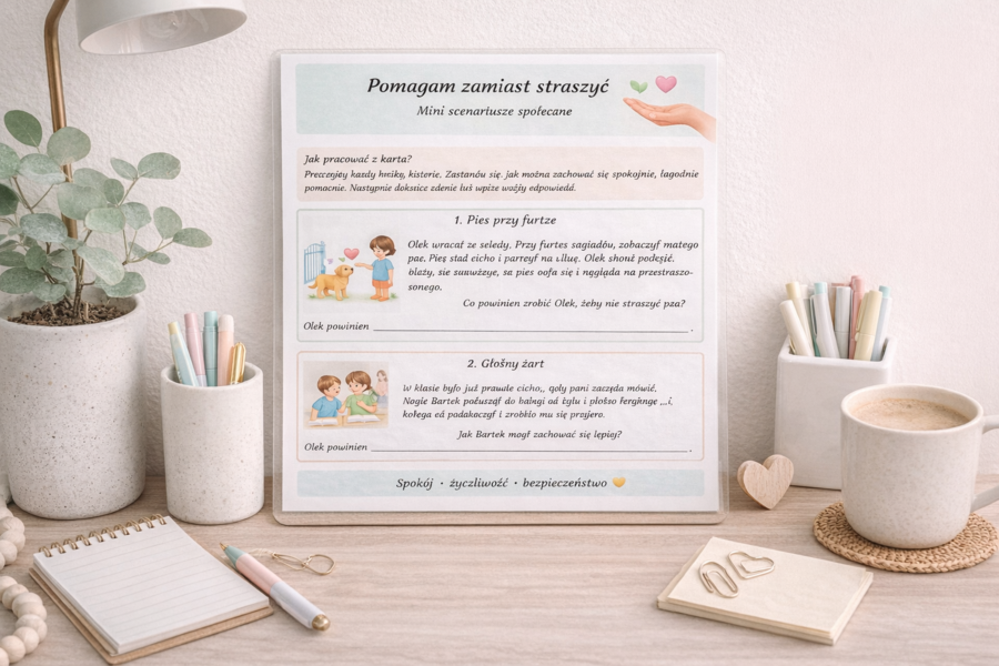 Pomagam zamiast straszyć – mini scenariusze społeczne
