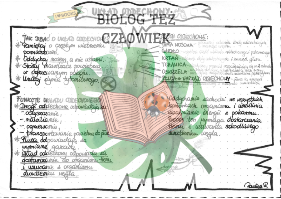 PRZYRODA - Ciało człowieka - Układ oddechowy - szarość