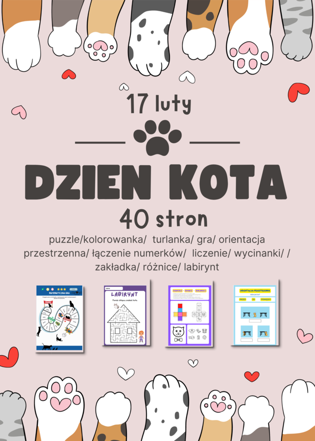 🐾 Dzień Kota – zestaw kart pracy 🐾