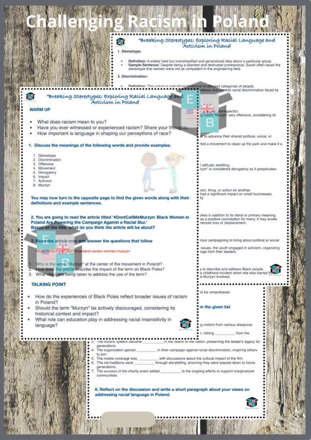 CHALLENGING RACISM IN POLAND – język angielski KARTA PRACY B2/C1