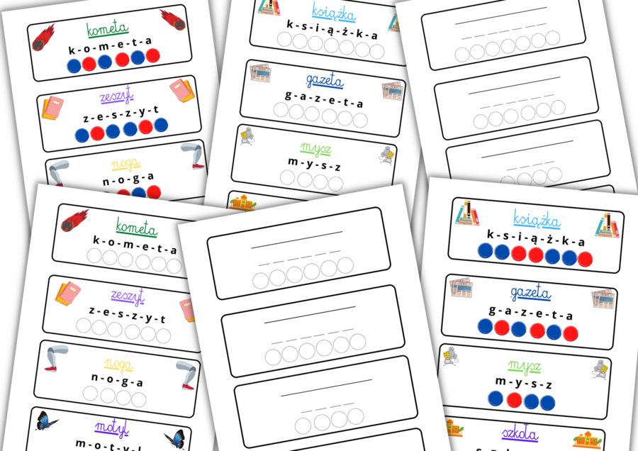 Samogłoski i spółgłoski- wklejki do zeszytu i ćwiczenia