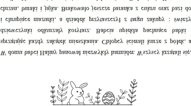 Wielkanocne dyktando lustrzane