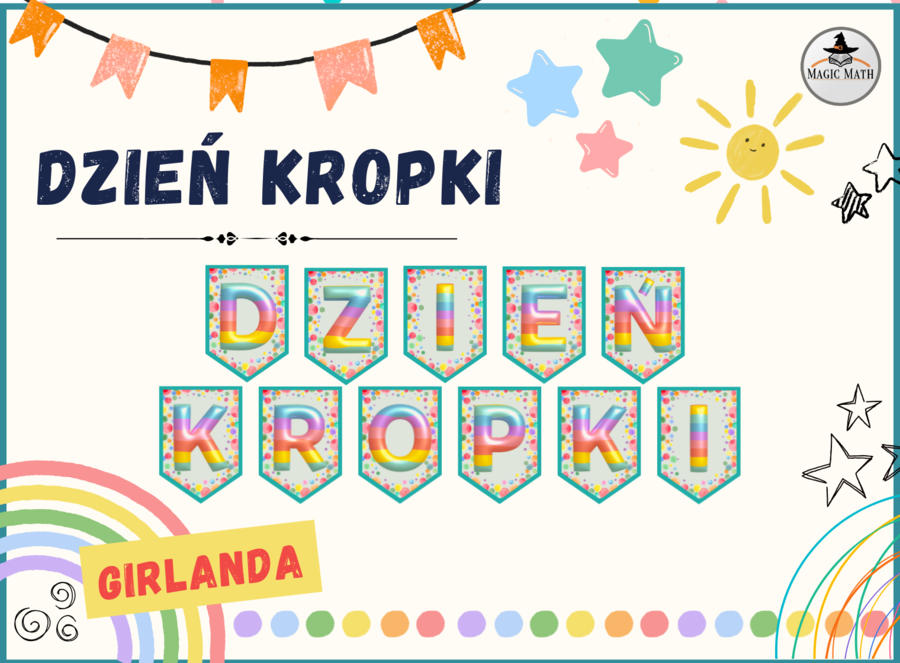 DZIEŃ KROPKI - dekoracja - girlanda