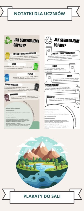 Segregacja odpadów- infografika i plakat.