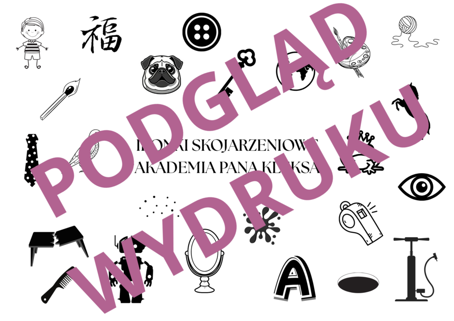 Ikonki skojarzeniowe "Akademia pana Kleksa".