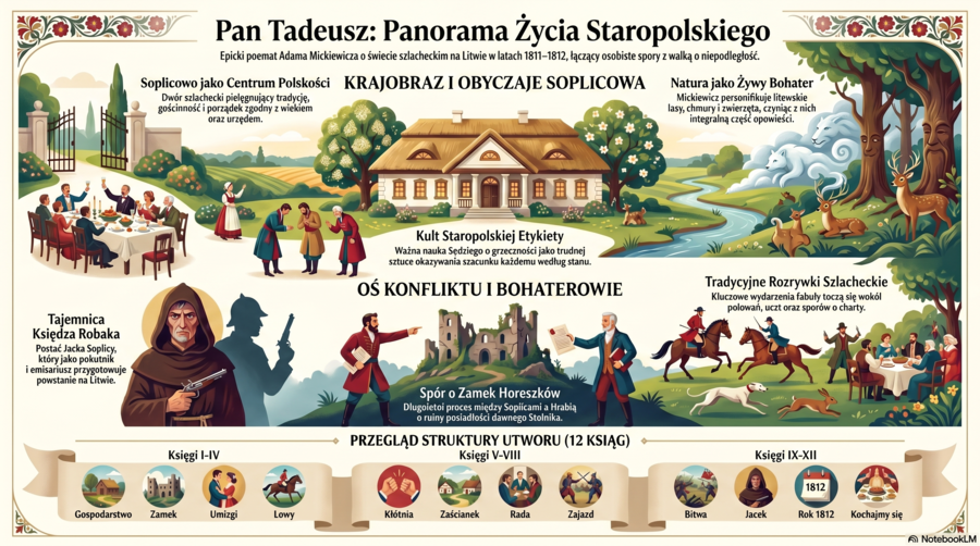 Mega pakiet do lektury "Pan Tadeusz", escape room, prezentacje, fiszki