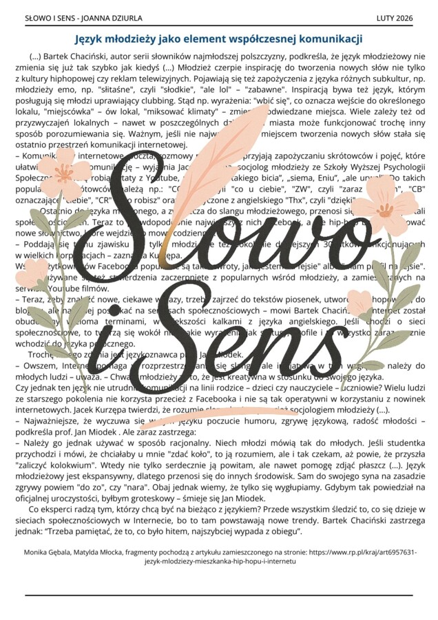 Hasztag Język  - MDJO