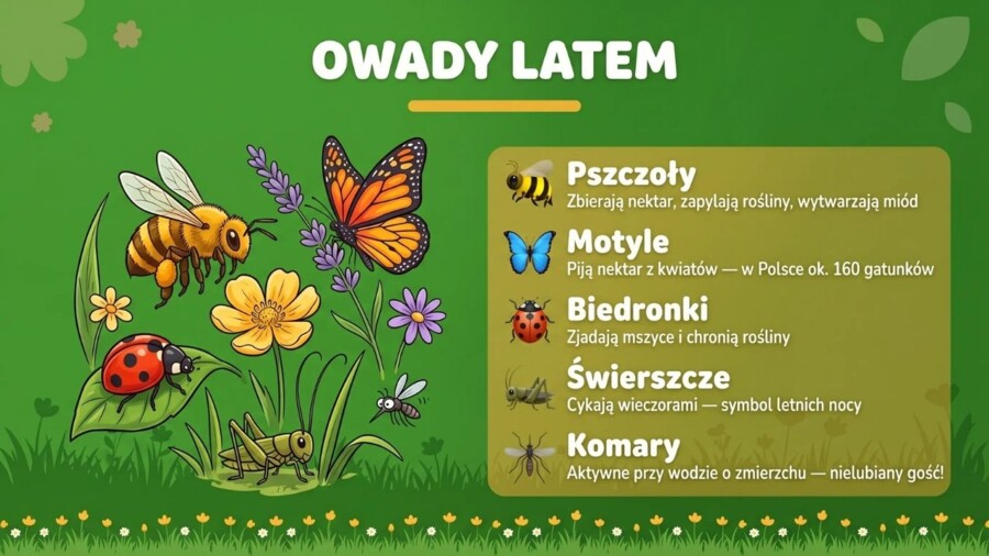 Lato – gazetka szkolna i zestaw 20 plansz edukacyjnych do druku
