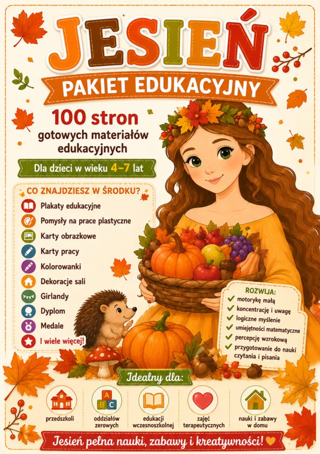 Jesień – pakiet edukacyjny (100 stron)