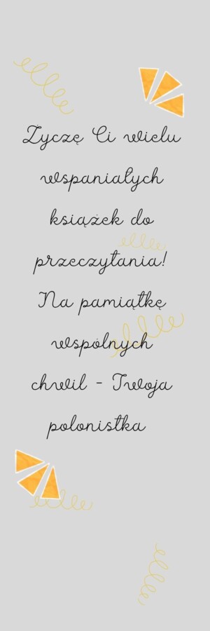 Zakładka do książki, upominek na koniec roku