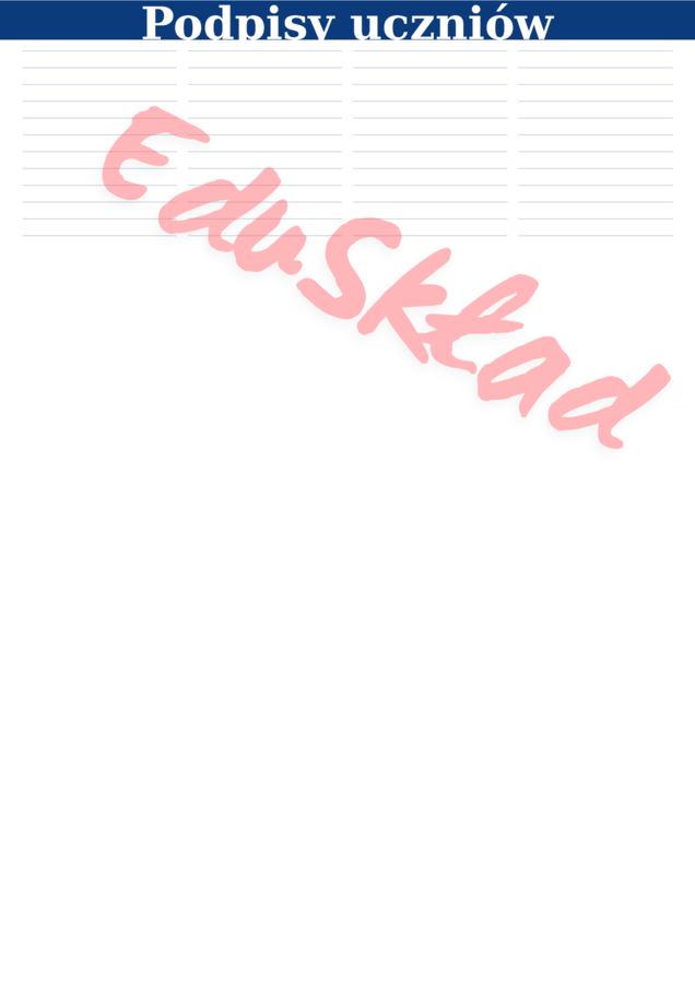 Obowiązki ucznia – plakat do druku + strona na podpisy