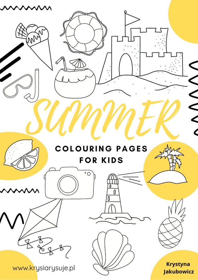 Kolorowanka. Lato. Summer Colouring Pages for Kids