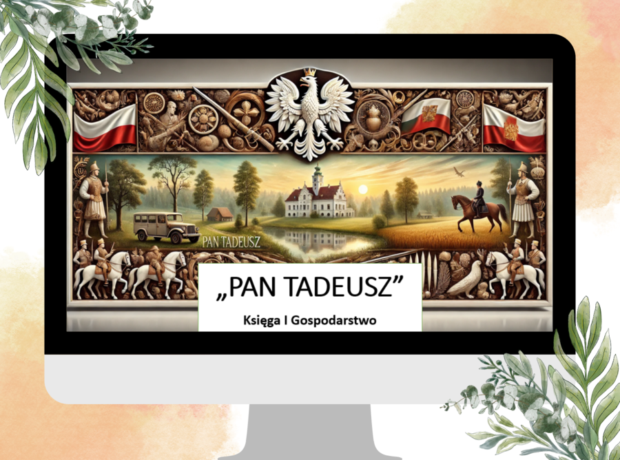 Prezentacja - księga I "Pan Tadeusz" Adam Mickiewicz, romantyzm, egzamin ósmoklasisty
