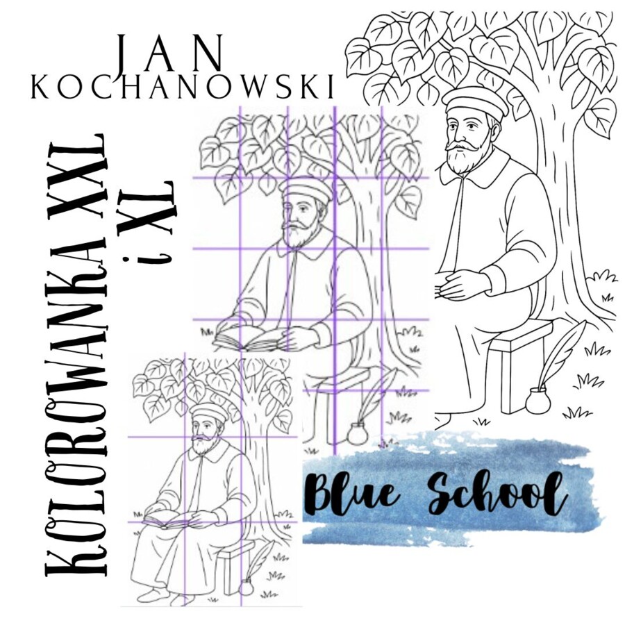 Jan Kochanowski - kolorowanka XXL