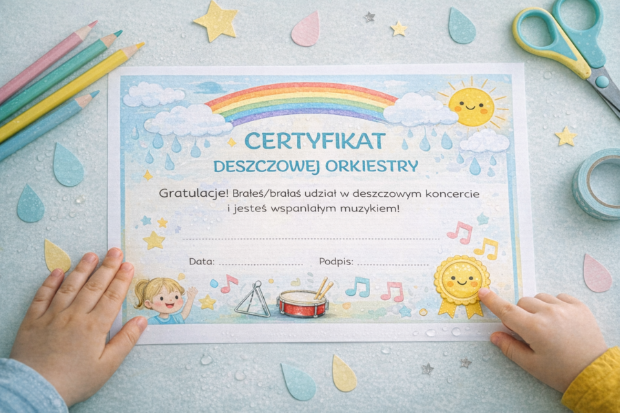 Deszczowy koncert – zajęcia muzyczne