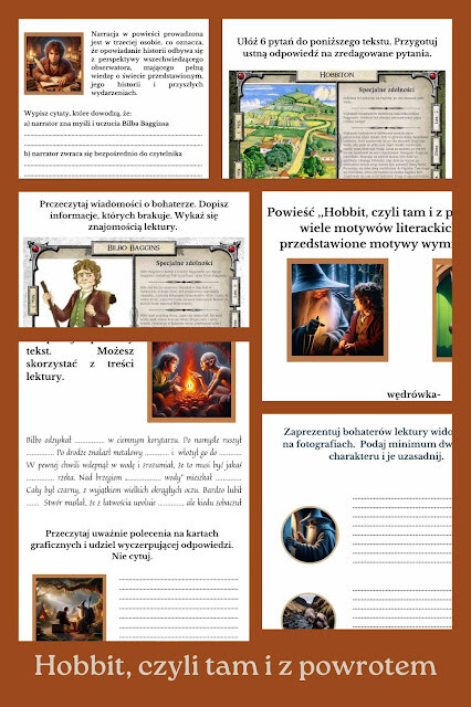 Klucz do angażujących lekcji- stacje zadaniowe do lektury ,,Hobbit, czyli tam i z powrotem"
