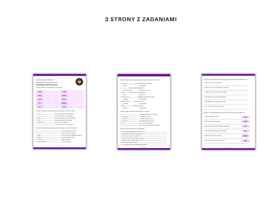 Gramatyka klasa 7: czasy Past Simple vs. Present Perfect