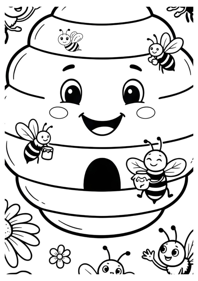 DZIEŃ PSZCZÓŁ - kolorowanka