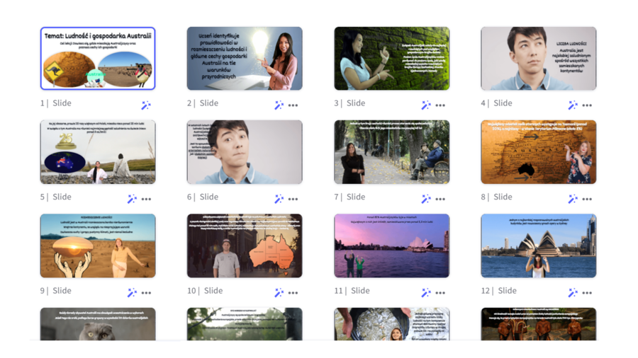 Ludność i gospodarka Australii - prezentacja multimedialna w genial.li do edycji