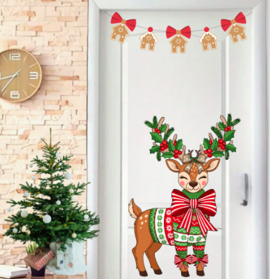 🎄✨ Zestaw Ozdób na Drzwi lub Świąteczną Gazetkę — 5 Plakatów XXL (4 × A4 każdy!) + 5 Grafik-Niespodzianek! ✨🎄| 6o stron do druku! Idealne jako ozdoba klasy|korytarza| pokoju dziec