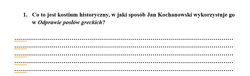 ROZGRZEWKA MATURALNA - ODPRAWA POSŁÓW GRECKICH