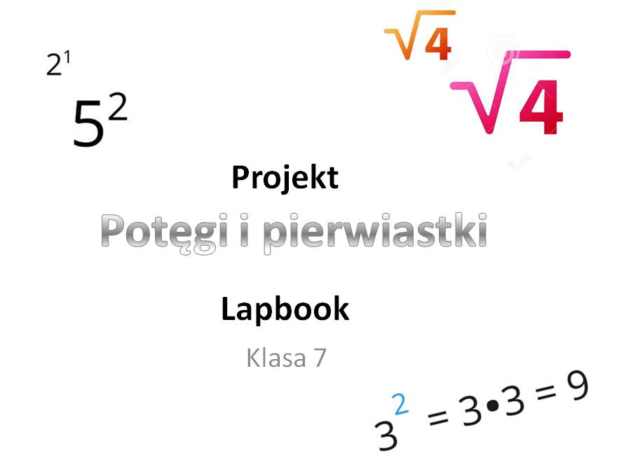 Lapbook - potęgi i pierwiastki klasa 6/7/8