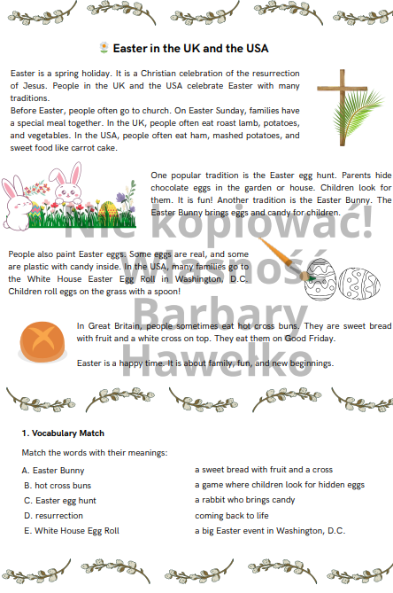 Easter in the UK and the USA