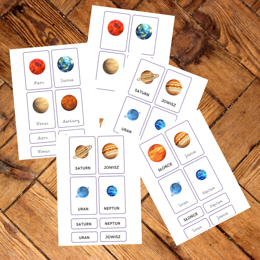 Kosmiczne karty Montessori