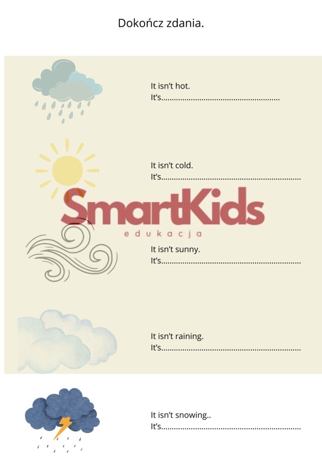 ANGIELSKI- pory roku/pogoda/miesiące